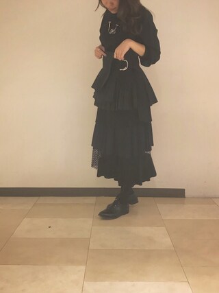 A.JYO使用「UNITED TOKYO（プリーツレイヤードスカート）」的時尚穿搭