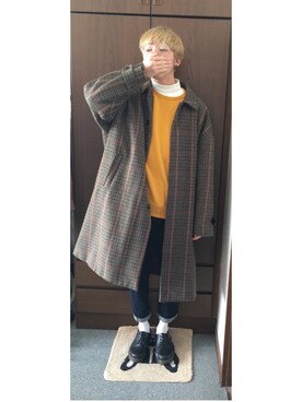 しおちゃんさんの「MEN ソフトタッチハイネックT(長袖)(ユニクロ|ユニクロ)」を使ったコーディネート