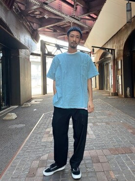 BEAVERなんば店｜Junpei  Fukada使用「Goodwear（GOODWEAR/グッドウェア　SS POCKET TEE BIG ショートスリーブポケットＴビッグ）」的時尚穿搭