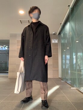 GASHI使用「remer（loose wool long coat/ルーズウールロングコート）」的時尚穿搭