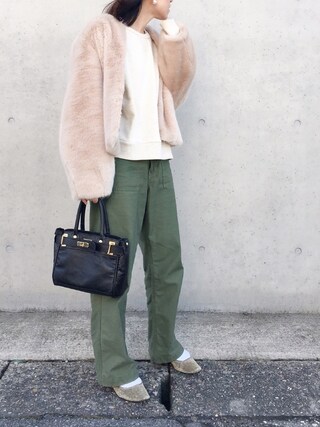 minimalist_apon is wearing STUDIOUS "【WEARISTA mayumi コラボ】コンパクトワイドスウェット"