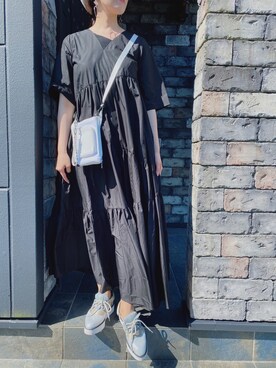 narumi使用「UN3D.（ティアードタイプライターワンピース）」的時尚穿搭