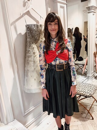 Thania Peck is wearing MSGM