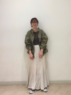omekashi 新宿ルミネエスト｜mmmi使用「Omekashi（切替マーメイドスカート）」的時尚穿搭