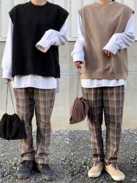 にこ。さんの(GU)を使ったコーディネート