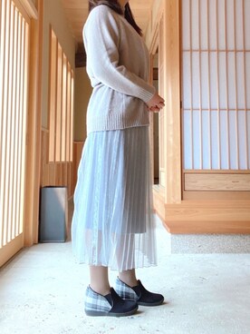 haru使用「INGNI（シアーシャイニープリーツ／スカート）」的時尚穿搭