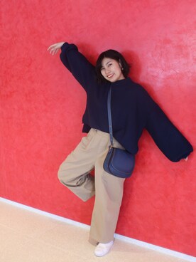yukka使用「Coach（Coach - ステッチディテール サドルバッグ - women - レザー - ワンサイズ）」的時尚穿搭