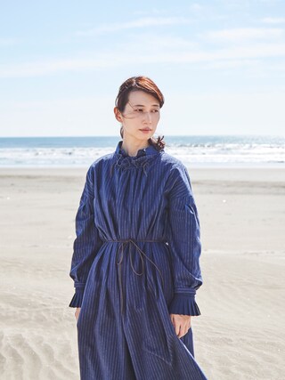 Kazumi使用「conges payes ADIEU TRISTESSE（「リンネル」掲載　kazumiさんコラボワンピース）」的時尚穿搭