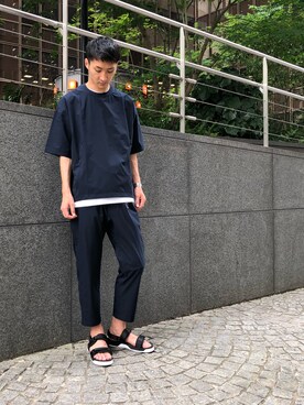 Sho Matsumoto使用「URBAN RESEARCH（SOLOTEXルーズTシャツ）」的時尚穿搭