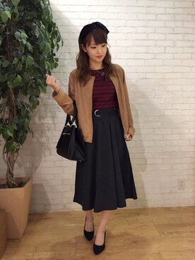 SHOO・LA・RUE|mioさんのブルゾン「フェイクスエードジップブルゾン(
