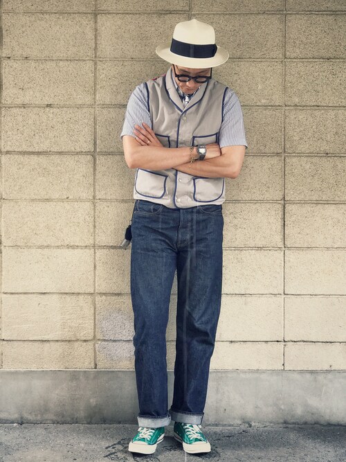 Lee使用「LEVI'S VINTAGE CLOTHING（【MEN'S JOKER 6月号掲載】LEVIS VINTAGE CLOTHING-501XX 1947モデル-リジッド/MADE IN THE USA）」的時尚穿搭
