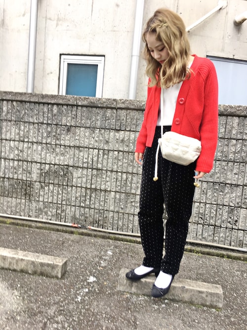 ドット柄と赤は最高の組み合わせ♡