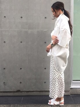 MAISON DE REEFUR KIOSQUE 池袋パルコ店｜SAKI TAKAYAMA使用「MAISON DE REEFUR（ドット フラワー スカート）」的時尚穿搭