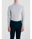 Topman | Grey Cashmere Roll Neck Jumper(Knitwear)