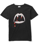 Saint Laurent | Saint Laurent Blood Lustre Slim-Fit Printed Cotton-Jersey T-Shirt(T恤)