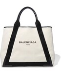 Balenciaga | Balenciaga Cabas Leather-Trimmed Canvas Tote(手提包)