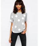 Asos | ASOS COLLECTION ASOS Oversized T-Shirt With Polka Dot(T Shirts)