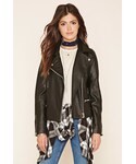 Forever 21 | FOREVER 21 Faux Leather Moto Jacket(Riders jacket)