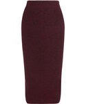 Maje | Maje - Ribbed-knit Midi Skirt - Burgundy(Skirt)