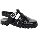 JuJu | Juju Maxi Black Slingback Flat Jelly Sandals()