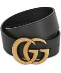 GUCCI | 40mm Gg Buckle Leather Belt(皮帶)
