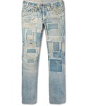 Dries Van Noten | Dries Van Noten Slim-Fit Patchwork-Print Denim Jeans(牛仔褲)