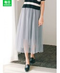 KORMARCH | ウエストゴムプリーツチュールスカート(Skirt)