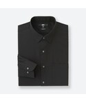 ユニクロ | ファインクロスストレッチスリムフィットブロードシャツ（長袖）(襯衫)