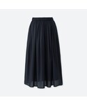 UNIQLO | ハイウエストコットンローンボリュームスカート(裙子)