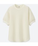 ユニクロ | ワッフルクルーネックT（5分袖）(T恤)