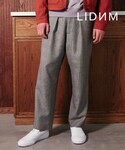 LIDnM | クラシカルチェックワイドスラックス(西裝休閒褲)