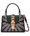 Gucci | Gucci Mini Sylvie Crystal Burst Top Handle Leather Shoulder Bag(單肩包)