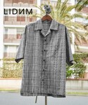 LIDnM | ドビーチェックオープンカラーシャツ(襯衫)