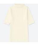 ユニクロ | リブハイネックT（5分袖）(T Shirts)