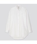 ユニクロ | エクストラファインコットンオーバーサイズロングシャツ（長袖）(襯衫)