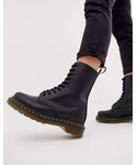 Dr. Martens | Dr Martens 1490 10 Eye leather ankle boots in black(靴子)