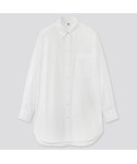 ユニクロ | エクストラファインコットンオーバーサイズロングシャツ（長袖）(襯衫)