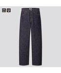 ユニクロ | ワイドフィットカーブジーンズ（丈長め82cm）(牛仔褲)