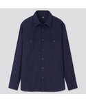 ユニクロ | ウォッシュワークシャツ（長袖）(襯衫)