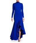 SOLACE London One piece dress "Solace London Mina Long-Sleeve Asymmetrical Maxi Dress"