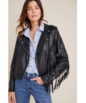 Blank NYC Riders jacket "Blanknyc Fringed Faux Leather Moto Jacket"