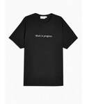 Topman T Shirts "Topman Mens Black Work In Progress Print T-Shirt"