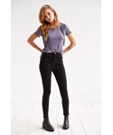 Urban Outfitters | Light Before Dark Super High-Rise Skinny Jean - Black(Denim pants)
