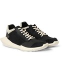 Rick Owens | Rick Owens adidas Panelled Leather and Fabric Sneakers(球鞋)
