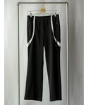 YohKi | "Himotsuki" flare track pants（BLACK）(其他褲裝)
