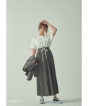 N WITH. | チェックプリーツマキシスカート(裙子)
