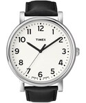 Timex | Timex® 'Easy Reader' Leather Strap Watch, 42mm(非智能手錶)
