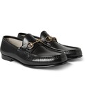 Gucci | Gucci Horsebit Polished-Leather Loafers(Other Shoes)