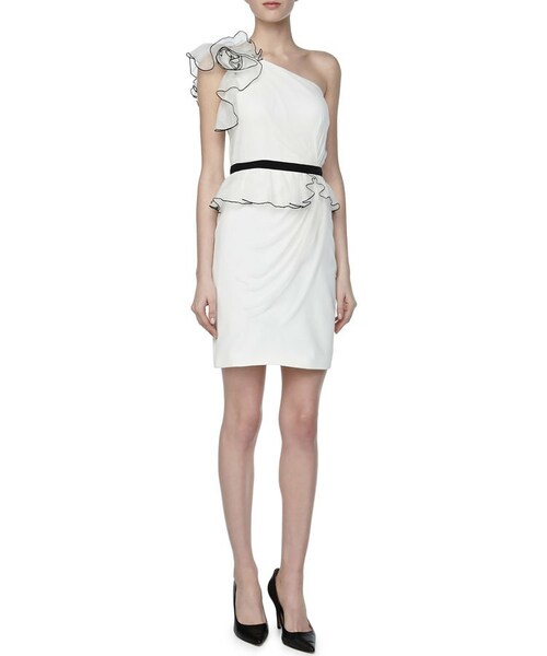 notte by marchesa の notte by marchesa one shoulder cocktail