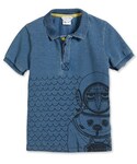 Little Marc Jacobs | Little Marc Jacobs Scuba-Graphic Polo Shirt, Blue, Size 2-10(Polo)